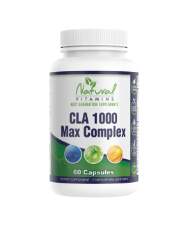 Natural Vitamins CLA 1000 MAX COMPLEX with Omega 3 Fish Oil 60caps
