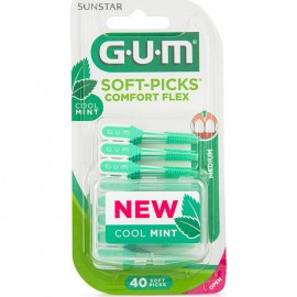 Gum Soft Picks Comfort Flex Mint 670 Μεσοδόντια Βουρτσάκια 40 τμχ