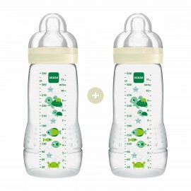 MAM Σετ 2 Μπιμπερό 4+ Easy Active Λευκό Baby Bottle 330ml(365S)