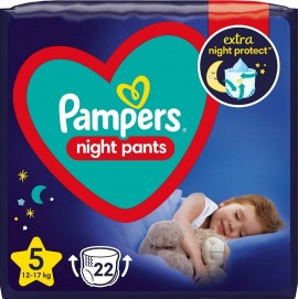 Pampers Night Pants, Βρεφικές Πάνες Νυκτός Βρακάκι, Νo 5, 12-17kg, 22 Πάνες