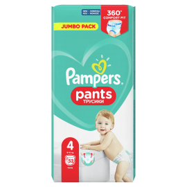 Pampers Jumbo Pack Pants Πάνες-Βρακάκι No 4 (9-15kg) 52τμχ