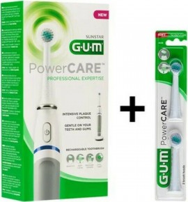 Gum 4200 PowerCΑRE Recharge Ηλεκτρική Οδοντόβουρτσα 1 τμχ & ΔΩΡΟ Ανταλλακτικές Κεφαλές 2 τμχ