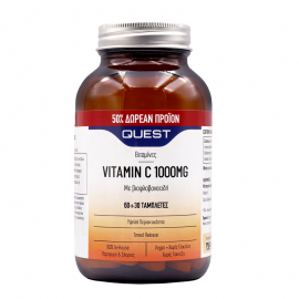 Quest Vitamin C 1000mg Timed Release  για Προστασία του Ανοσοποιητικού +50% Επιπλέον Προϊόν 60+30 ταμπλέτες
