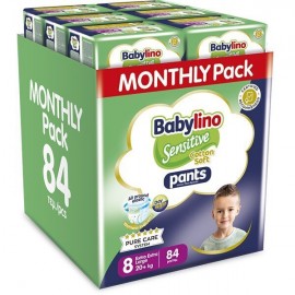 Babylino Sensitive Pants Cotton Soft Unisex Monthly Pack No8 Extra Extra Large (20+kg) (6x14 Τμχ)