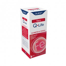 Quest Fero Q-Life Συμπλήρωμα Υγρού Σιδήρου με Γεύση Πορτοκάλι & Μέλι για Ενέργεια & Τόνωση, 200ml