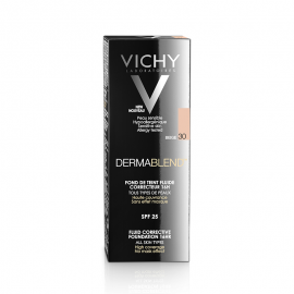 Vichy Dermablend Fluid Make-up No.30 Beige SPF25 Διορθωτικό Make-Up Υψηλής Κάλυψης 30ml