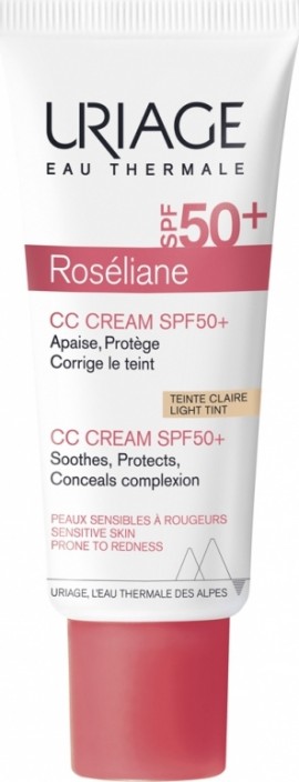 Uriage Roseliane CC Cream SPF50+ Κρέμα Κατά Της Ερυθρότητας Με Χρώμα & Αντηλιακή Προστασία 40ml