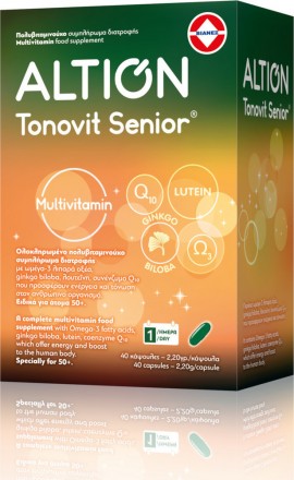 Altion Tonovit Senior Multivitamin Συμπλήρωμα Διατροφής για άτομα 50+ , 40 Caps