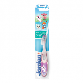 Jordan Step By Step 3-5 Soft Μαλακή οδοντόβουρτσα για παιδιά (3-5 ετών) 1τμχ