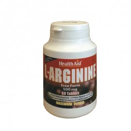 Health Aid L-Arginine Αργινίνη 500mg για Παραγωγή Ενέργειας στους Μύες 60 ταμπλέτες