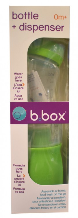 B.Box Probaby Πλαστικό Μπιμπερό με Ντισπένσερ Γάλακτος & Θηλή Σιλικόνης Πράσινο, 240ml