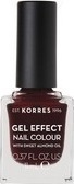 Korres Gel Effect Nail Colour 57 Burgundy Red Βερνίκι Νυχιών Απόλυτης Λάμψης & Διάρκειας, με Αμυγδαλέλαιο 11ml