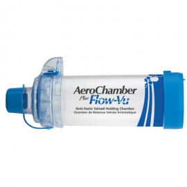 Aerochamber Plus Flow-Vu Mouthpiece Αεροθάλαμος Εισπνοών Κατάλληλος για Ενηλίκους & Παιδιά 5 Ετών και Άνω 1 τεμ