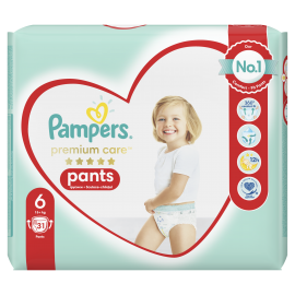 Pampers Πάνες Premium Care Pants Jumbo Pack Νo6 (15+kg) 31τμχ