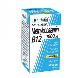 Health Aid Metcobin Methylcobobalamin B12 1000mg Συμπλήρωμα Διατροφής 60 ταμπλέτες