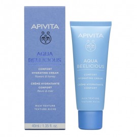 Apivita Aqua Beelicious Comfort Hydrating Cream Ενυδατική Κρέμα Πλούσιας Υφής, 40ml