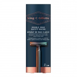 Gillette King C Double Edge Safety Razor Ανδρική Ξυριστική Μηχανή Ασφαλείας & 5 Ξυράφια Διπλής Ακμής 1τμχ