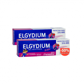 Elgydium Kids Παιδική οδοντόκρεμα με γεύση κόκκινα φρούτα 2x50ml 2τμχ