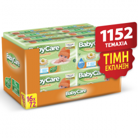 BabyCare Μωρομάντηλα Χαμομήλι Pure Water Super Value Box 1152τεμ (16x72τμχ)
