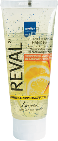 Intermed Reval Plus Antiseptic Hand Gel Lemon Υγρό Αντισηπτικό για τα Χέρια 75ml