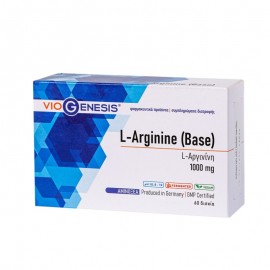 VioGenesis L-Arginine Βάσης 1000mg 60 Ταμπλέτες