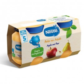 Nestle Παιδική Τροφή με Μήλο και Aχλάδι από 5 Μηνών 2Χ125gr