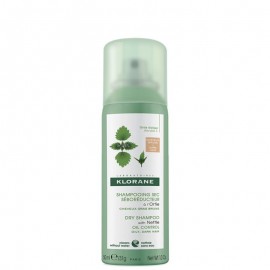 Klorane Dry Shampoo με Τσουκνίδα για Λιπαρά Μαλλιά - Καστανά/Μαύρα Μαλλιά 50ml.