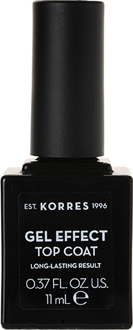 Korres Gel Effect Nail Colour Βερνίκι Νυχιών Με Αμυγδαλέλαιο Top Coat 11 ml