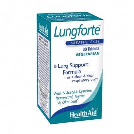 Health Aid Lungforte Συμπλήρωμα Διατροφής για την Καλή Υγεία του Άνω Αναπνευστικού & του Ανοσοποιητικού Συστήματος, 30 tabs