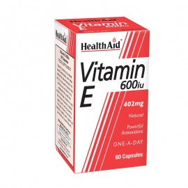 Health Aid Vitamin E 600iu Natural Συμπλήρωμα με Βιταμίνη Ε για Ενίσχυση Ανοσοποιητικού & Καρδιαγγειακού Συστήματος 60 κάψουλες