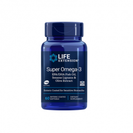 Life Extension Super Omega-3 Epa/dha With Sesame Lignans And Olive Fruit Extract, 60 Caps