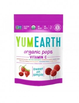 Yumearth Organic Pops Vitamin C Βιολογικά Γλειφιτζούρια Φρούτων με Βιταμίνη C, 14 τμχ (85gr)