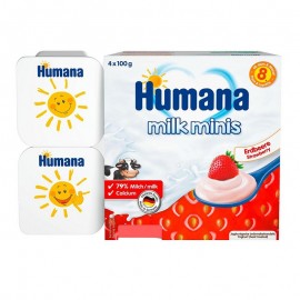 Humana Milk Minis με Γεύση Φράουλα 400gr για 8+ μηνών 4τμχ x 100gr