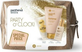 Panthenol Extra Party Oclock Femme (Gold) Mask 75ml + cleanser 200ml + Eau De Toilette 50ml 3τμχ