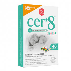 Vican Cer8 Junior Economy Pack Εντομοαπωθητικά Αυτοκόλλητα Κατάλληλα για Παιδιά 48τμχ