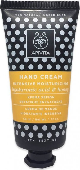 Apivita Hand Care Κρέμα Χεριών Εντατικής Ενυδάτωσης Πλούσιας Υφής με Υαλουρονικό Οξύ & Μέλι 50ml
