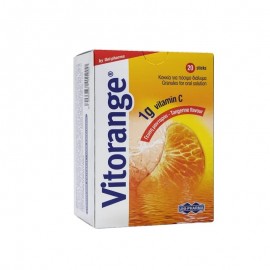 Uni-Pharma Vitorange Συμπλήρωμα Διατροφής με Βιταμίνη C 1gr με Γεύση Μανταρίνι 20 Sticks