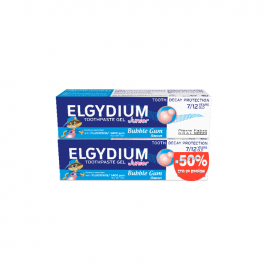 Elgydium Junior Bubble Παιδική οδοντόκρεμα με γεύση Τσιχλόφουσκα 2x50ml -50% στο 2ο προϊόν 2τμχ