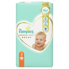 Pampers Premium Care New Baby Midi No3 (6-10kg) 60 Τεμάχια