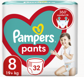 Pampers Pants Πάνες-βρακάκι  Μέγεθος 8 (19kg+) 32τμχ