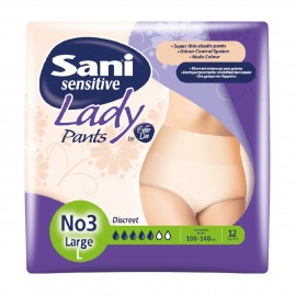 Sani Lady Discreet Pants Ελαστικά Εσώρουχα μιας Χρήσης No3 Large 12τμχ (86652)