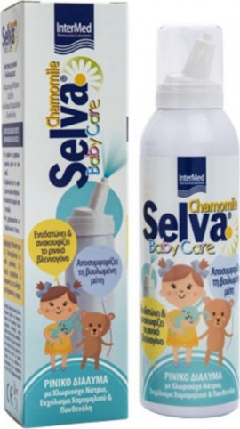 Intermed Selva Baby Care Chamomile Ρινικό Διάλυμα με Χλωριούχο Νάτριο, Εκχύλισμα Χαμομηλιού & Πανθενόλη 150ml.