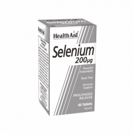 Health Aid Selenium 200μg 60tabs Συμπλήρωμα Διατροφής με Σελήνιο, Βραδείας Αποδέσμευσης για Αντιοξειδωτική Προστασία