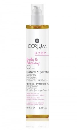 Corium Body Bay & Mommy Oil, Φυσικό Ενυδατικό Λάδι για ερεθισμούς και κατά των ραβδώσεων 100ml