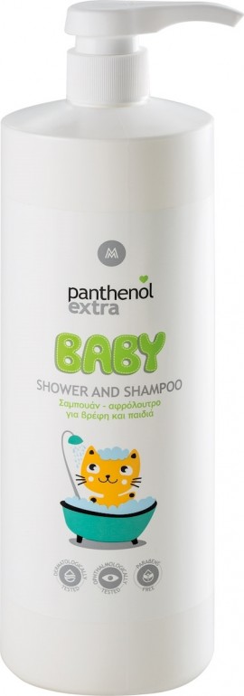 Panthenol Extra Baby Shampoo & Bath 2 in 1, 2 σε 1 Σαμπουάν & Αφρόλουτρο για Μωρά 1000ml