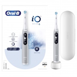 Oral-B iO Series 6 Grey Opal Ηλεκτρική Επαναφορτιζόμενη Οδοντόβουρτσα με Αισθητήρα Πίεσης  1τμχ