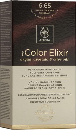 Apivita My Color Elixir No6.65 Έντονο Κόκκινο Κρέμα Βαφή Σε Σωληνάριο 50ml & Ενεργοποιητής Χρώματος 75ml