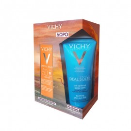 Vichy Promo Pack Capital Soleil Αντηλιακό Προσώπου Dry Touch SPF50 για Ματ Αποτέλεσμα 50ml με ΔΩΡΟ Καταπραϋντικό & Ενυδατικό Γαλάκτωμα για Μετά τον Ήλιο 100ml