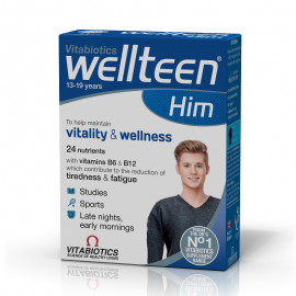 Vitabiotics Wellteen Him Συμπλήρωμα Διατροφής για Εφήβους & Νέους Άντρες 30 Tabs
