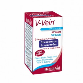 Health Aid V-Vein Συμπλήρωμα Διατροφής για Ξεκούραστα Πόδια χωρίς Βάρος & Πρήξιμο 60 ταμπλέτες